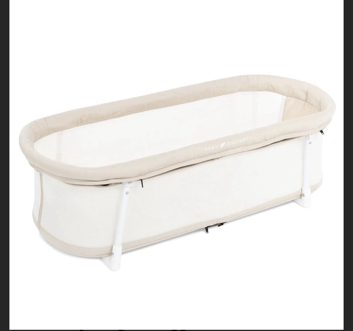 Baby Delight Snuggle Nest Bassinet Portable Baby Bed for Infants Open Box Oat