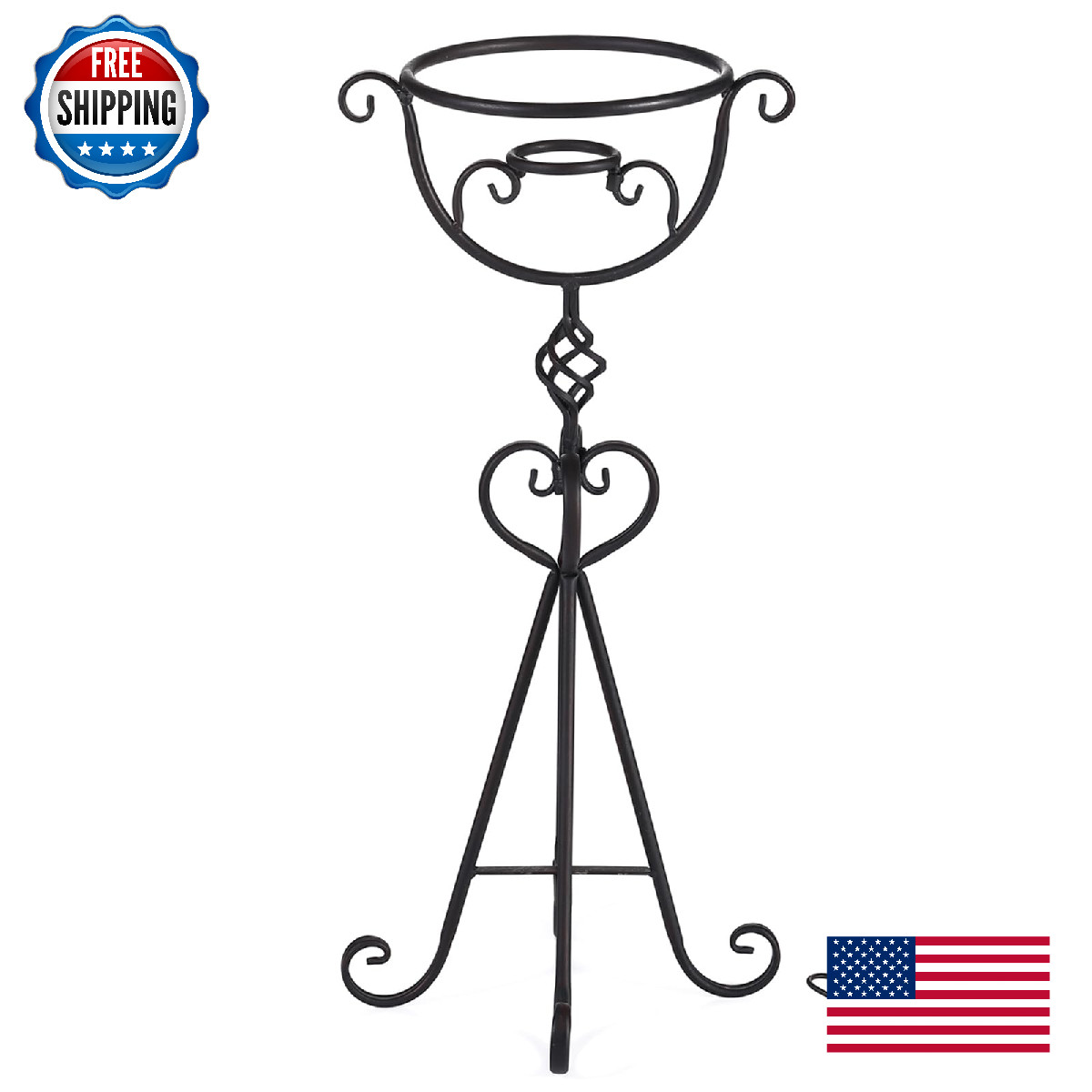 TICKCACY 26.7" H Gazing Ball Stand, 9"D Metal Globe Holder for 10" Spheres