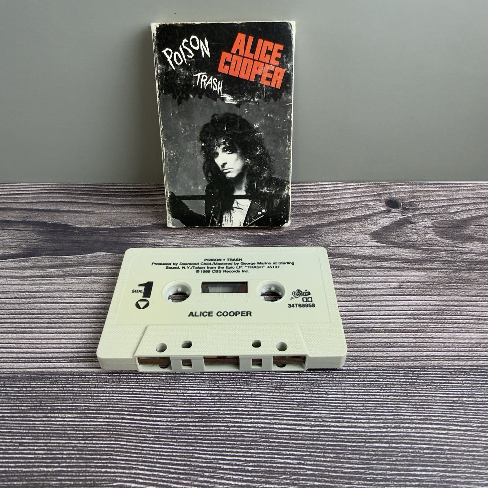Alice Cooper Poison / Trash Cassette Single 1989 Epic Records