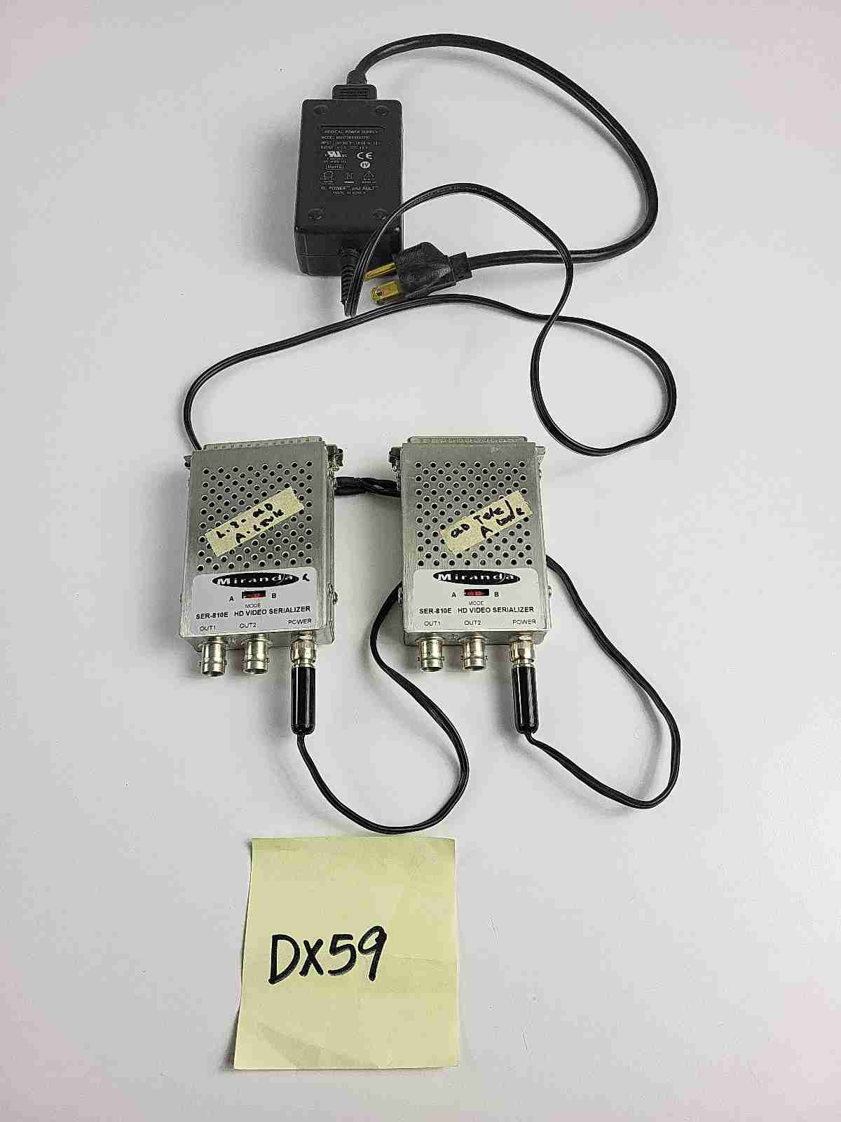 2 x Miranda SER-810E Video Serializer Serial to Paralell Transcoder BNC