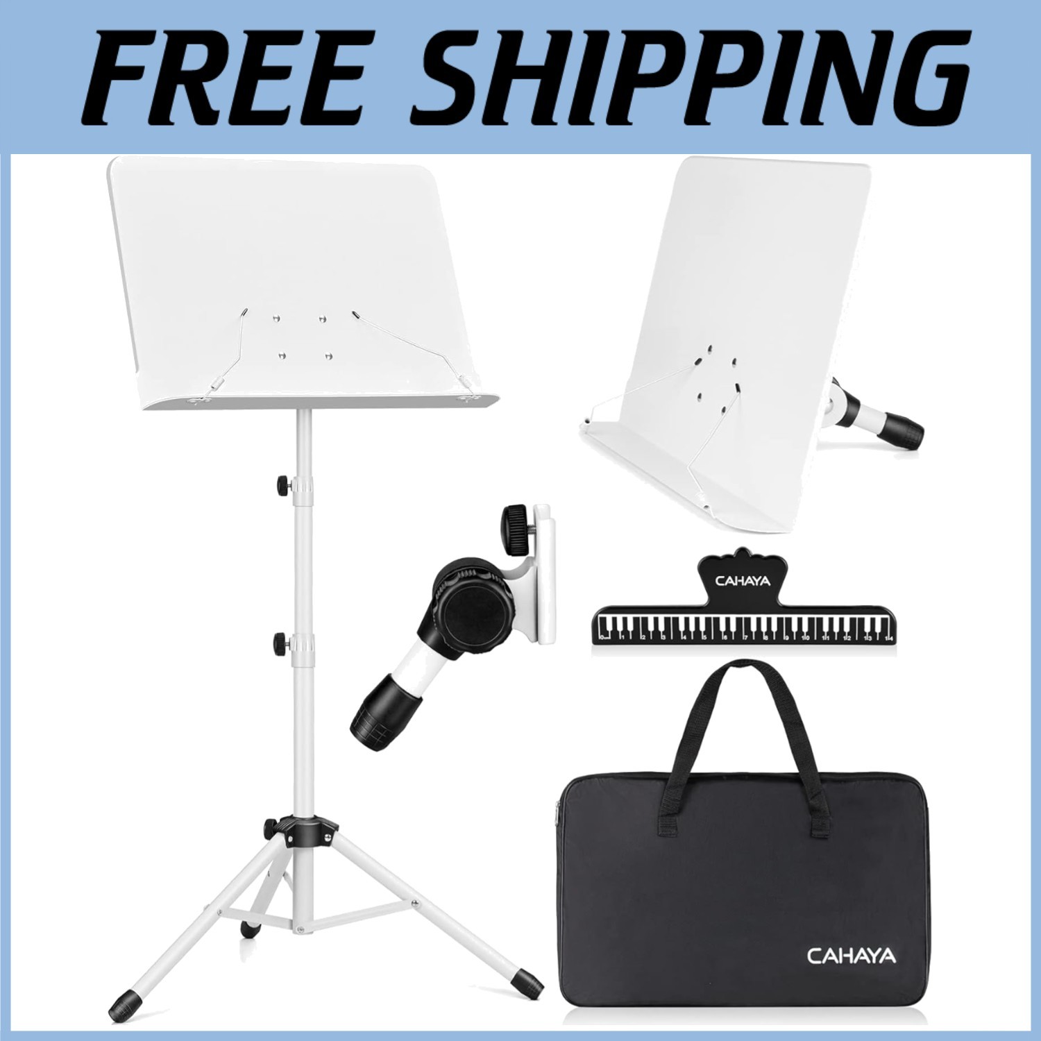 Adjustable Sheet Music Stand with Carrying Bag
