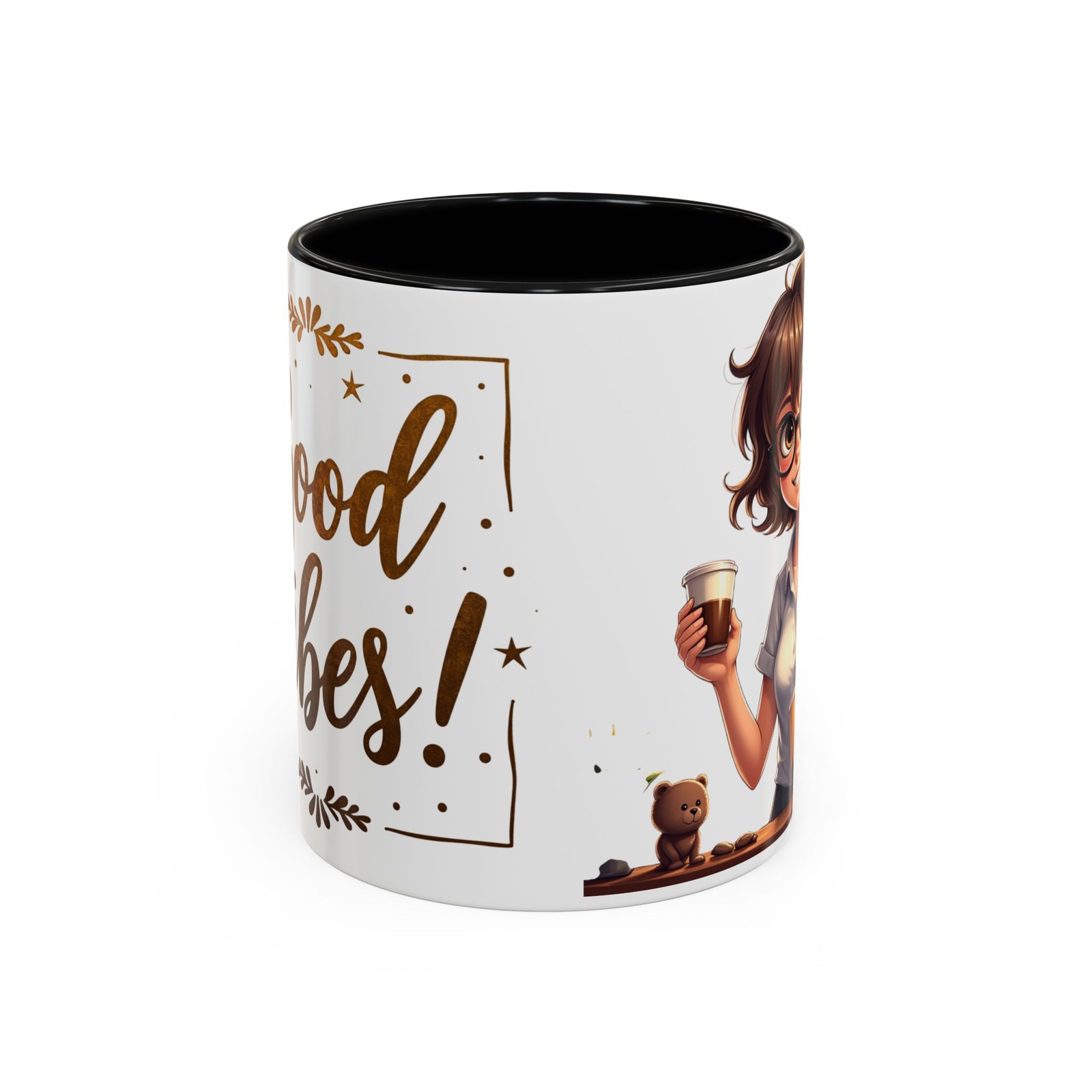 Coffee Lover Illustration Mug | Accent Coffee Mug 11oz 15oz