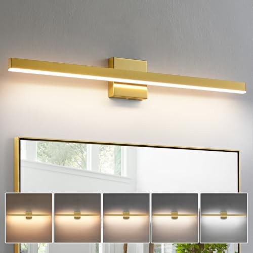  Modern Vanity Light Bathroom Light Fixture Over Mirror Vanity 32 inch Gold