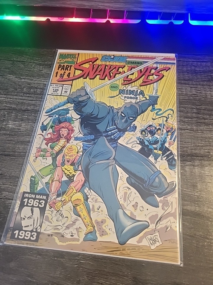 G.I. Joe A Real American Hero #135 Direct Marvel 1993 Snake Eyes Cobra Duke !!