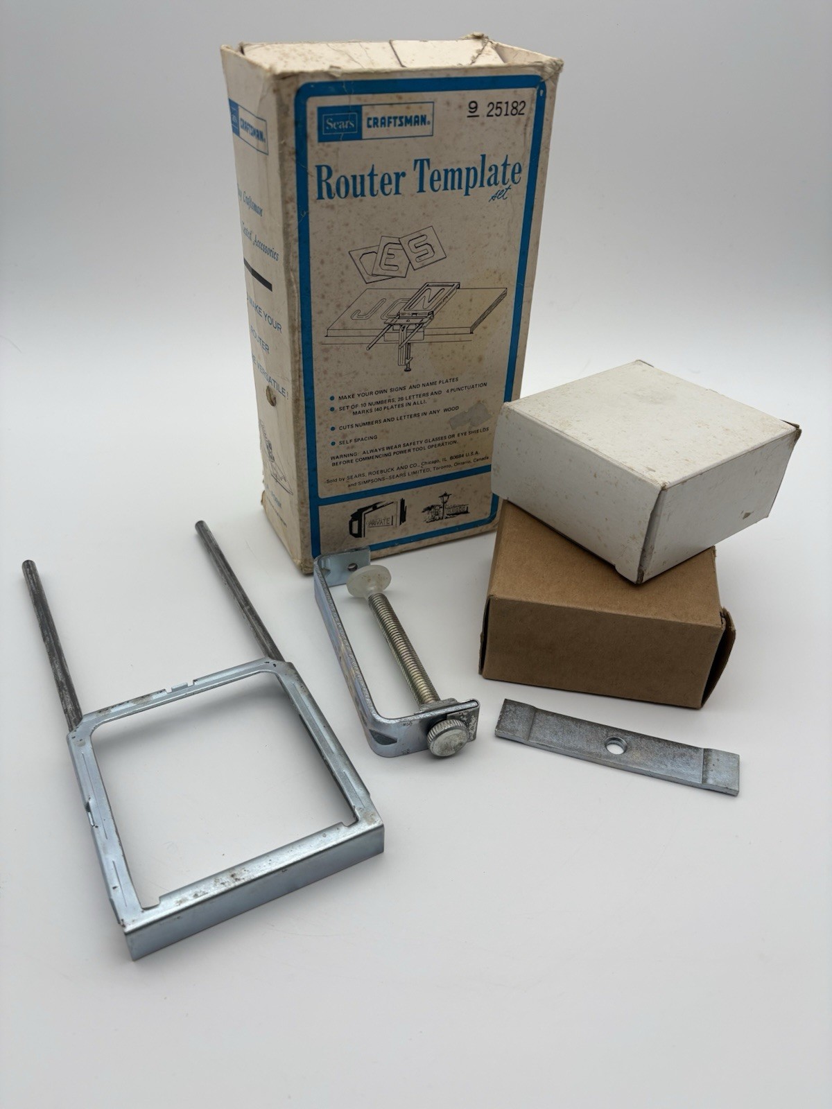 Sears Craftsman Router Template Set 9-25182 Letters Numbers Vintage Made in USA