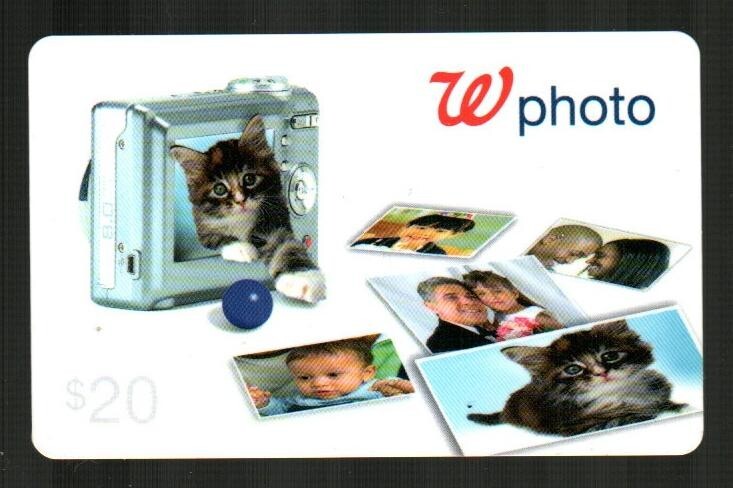 WALGREENS Kitten, Camera and Photographs 2007 Gift Card ( $0 - NO VALUE )