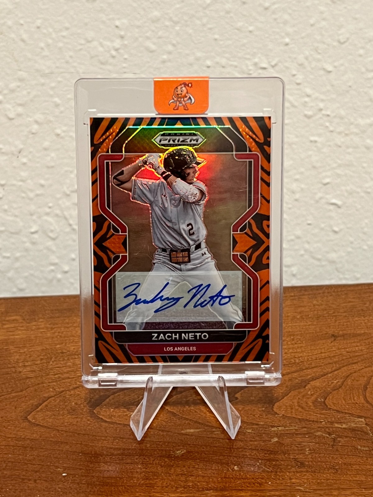 Zach Neto 2022 Panini Prizm Draft Picks Tiger Stripes Autographs /25 Auto