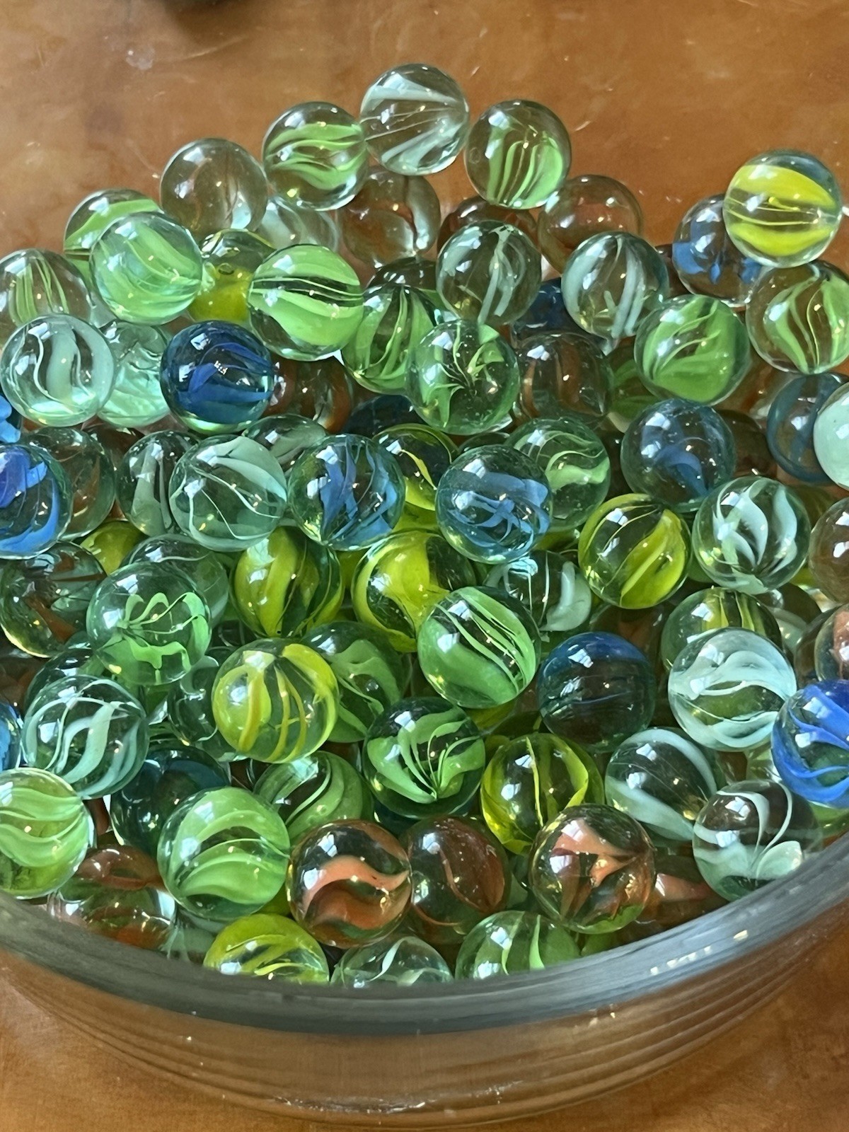 1 LB Caged Cat Eye Marbles Small .54 Inches Variety Of Colors