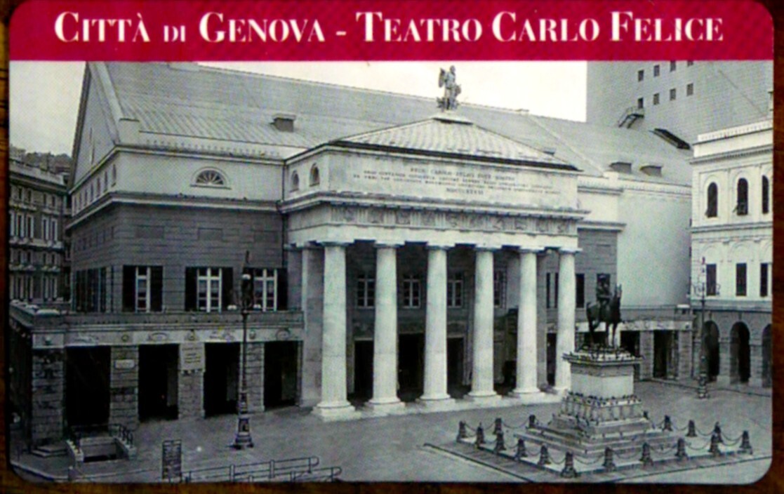 G 1447 C&C 3424 New Magnetized Board Opera Theaters Genoa Carlo Felice