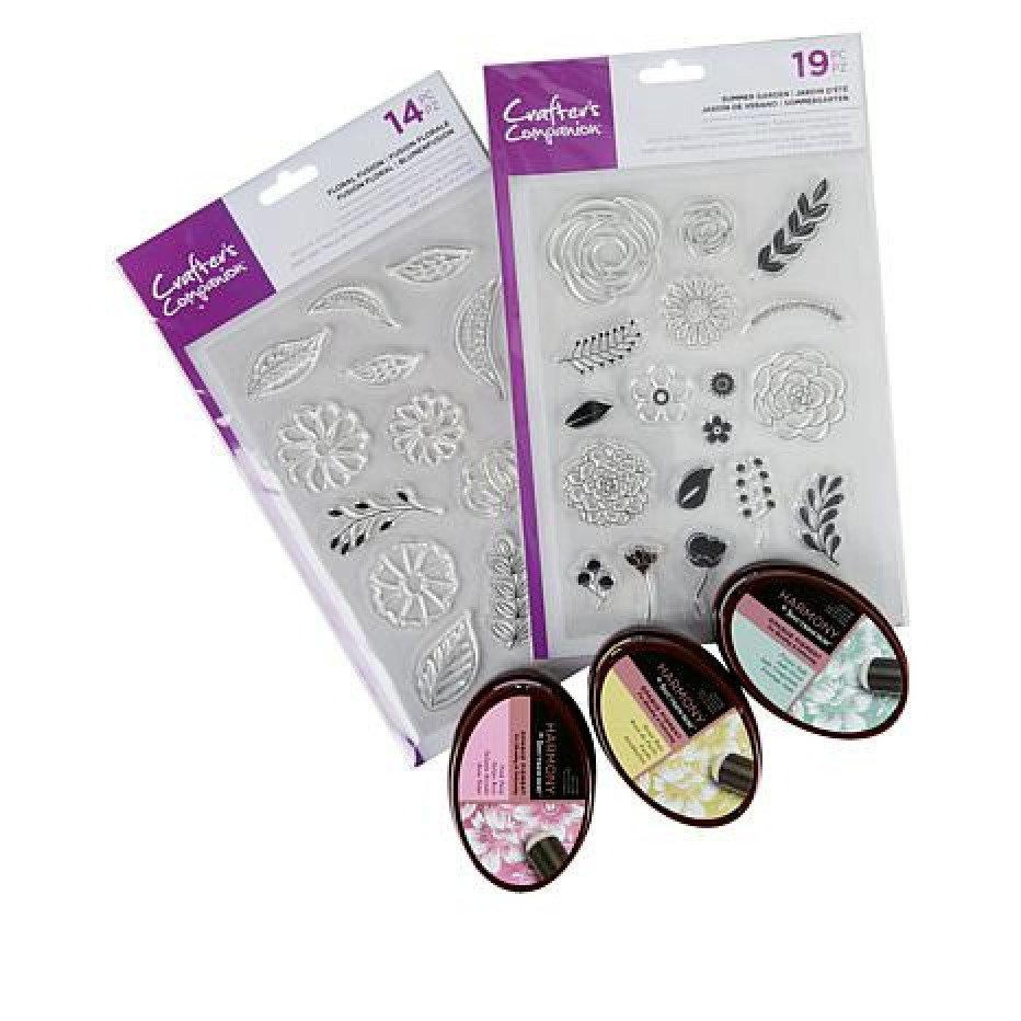 Crafters Companion 3 Inks and 2 Stamps bundle  New
