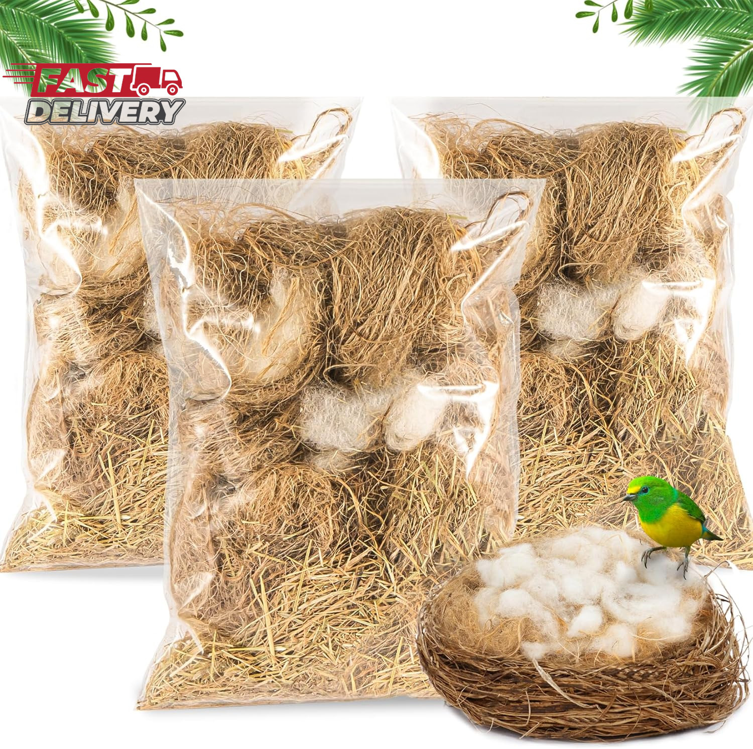 Sukh Bird Nesting Material - Bird Nests Bedding Hummingbird Nesting Material Mix