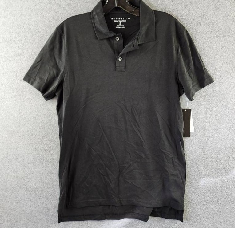 The Men's Store at Bloomingdale's Supima Cotton Polo Men's S Black Short Sleeve