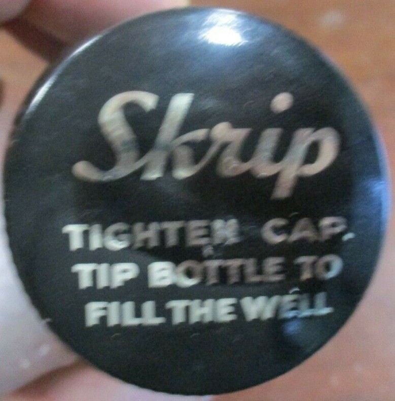 ADVERTISING BOTTLE SHEAFFER SKRIP WRITING FLUID PERMANENT JET BLACK #32 