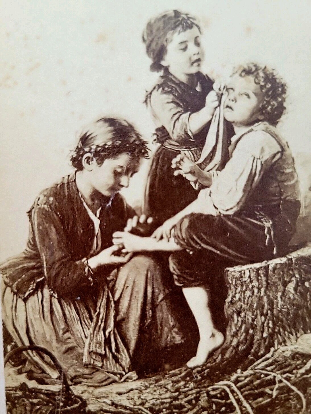 1800s Children CDV Card Photo Original 