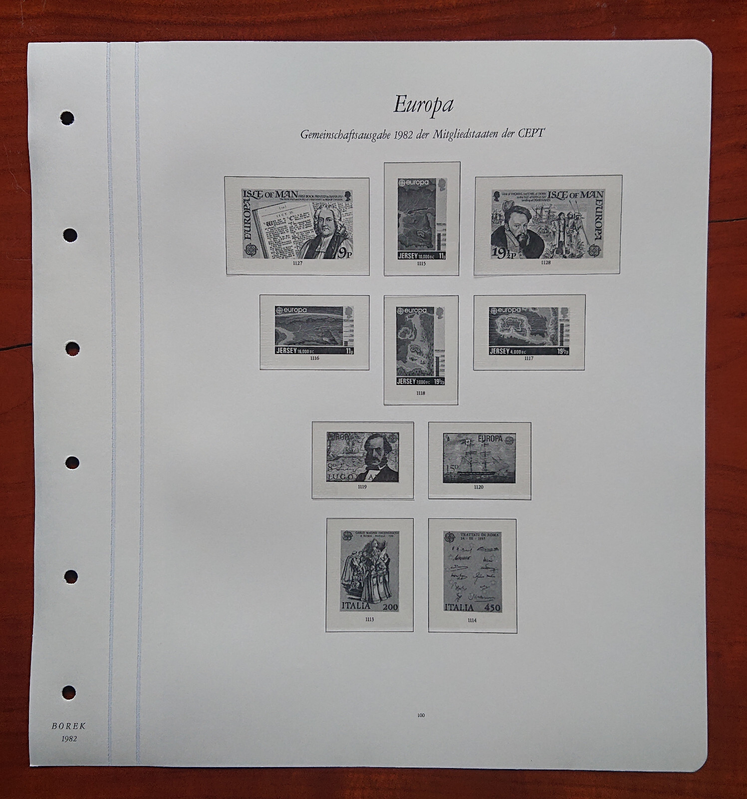 Vordruckblatt Europe Sinking Joint Issue 1982 Mitgliedstaaten Cept Jersey