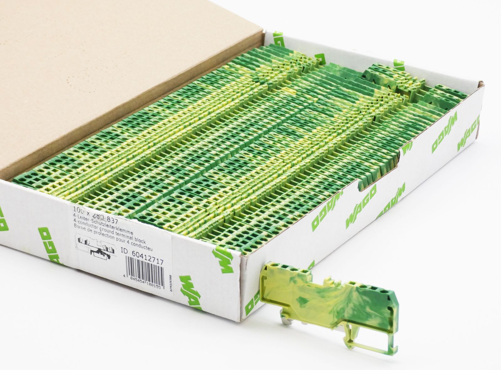 100x WAGO 280-837 60412717 0.08-2.5mm² 4-wire protective conductor terminal -unused/original packaging-