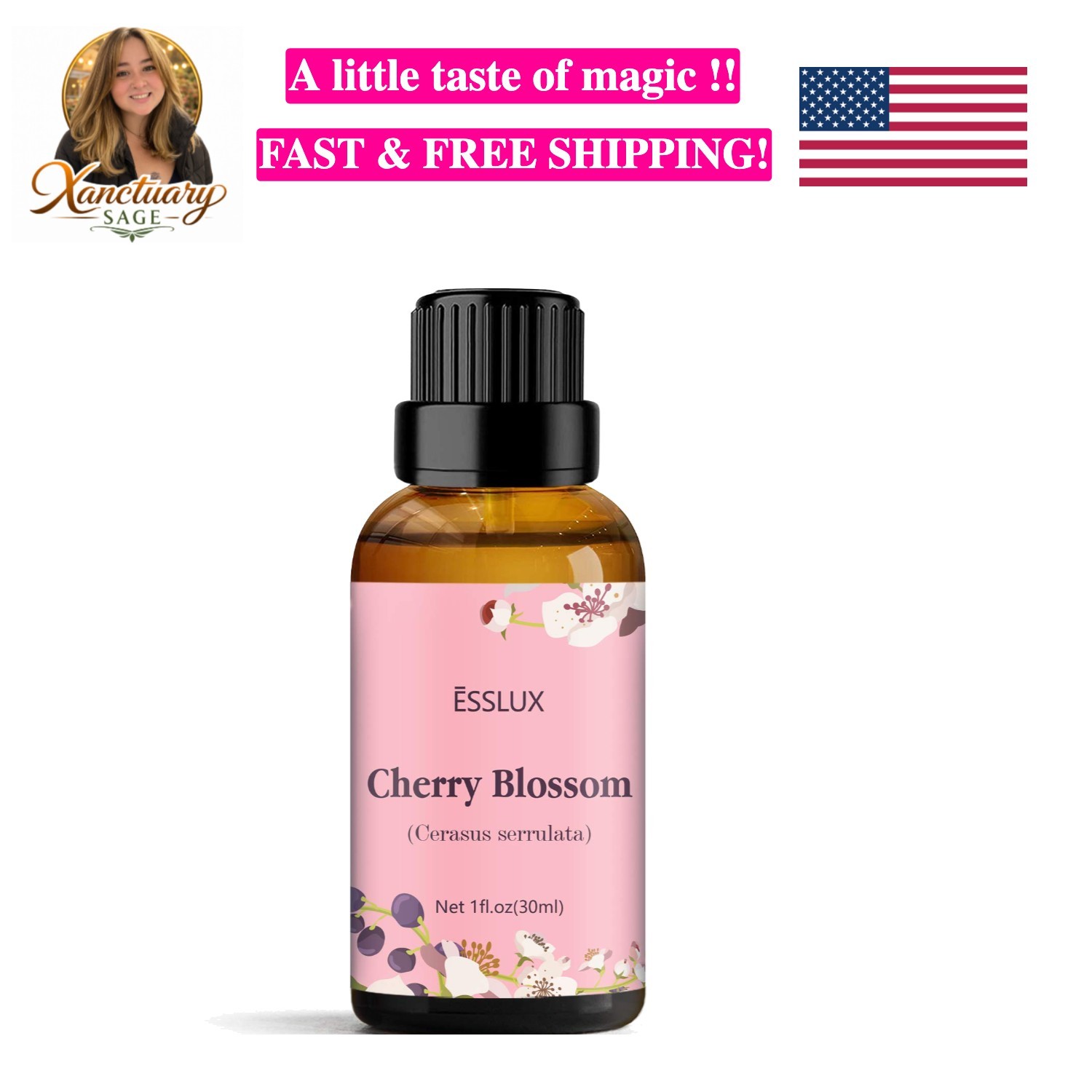 Cherry Blossom Oil, Aromatherapy Oils for Diffuser, Massage, Soap, Candle Mak...