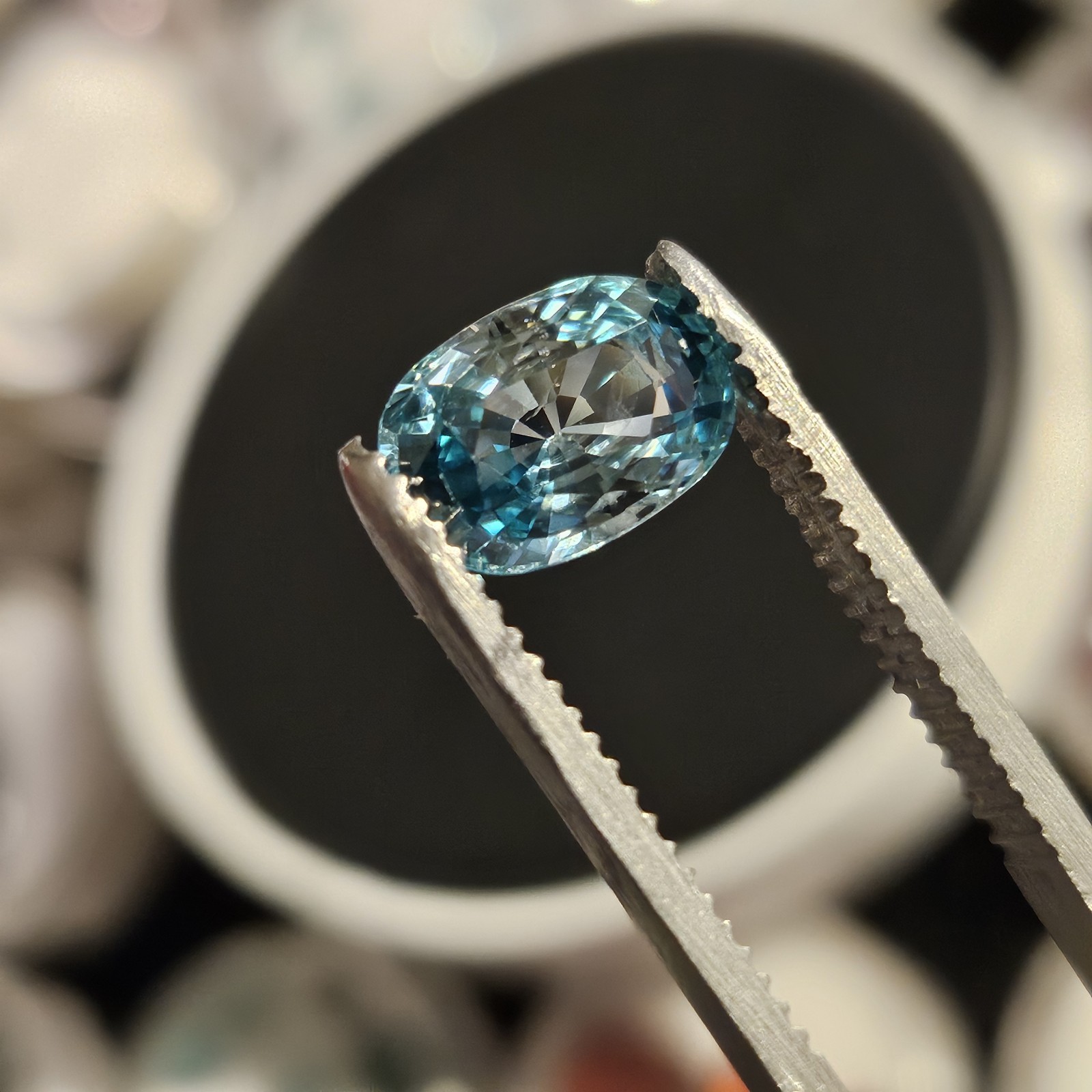 Rare Oval Cut 3.30ct Natural Blue Cambodian Zircon