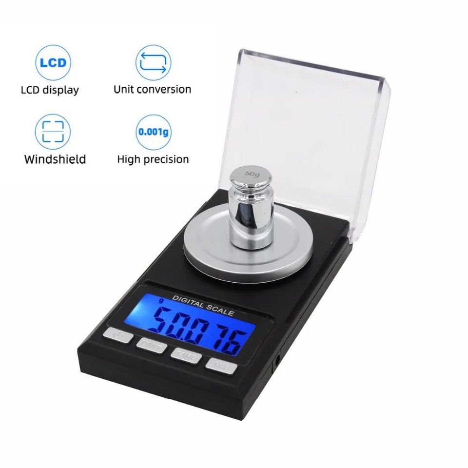 100g/50g Electronic Scales High Precision 0.001g Digital Jewelry Scale LCD 