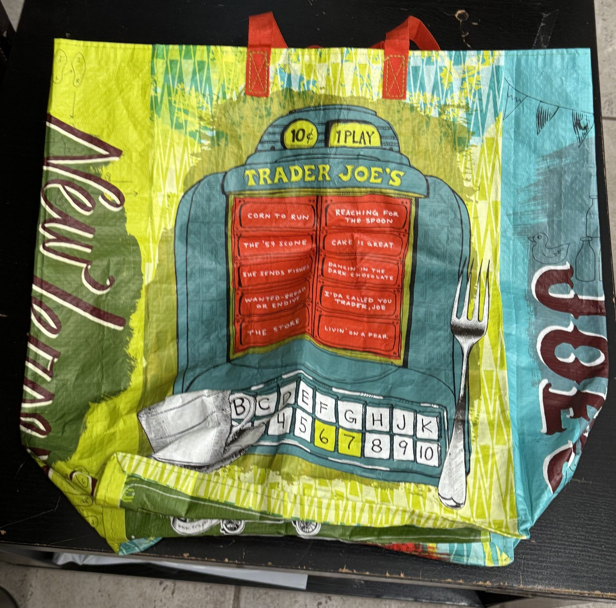 Trader Joe's New Jersey 100% Polypropylene Reusable Bag Broken In & Lightly Used