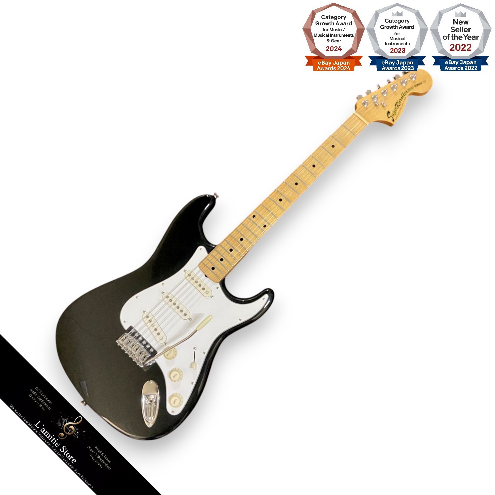 Yamaha SR500 Electric Guitar with Worn Condition some fret and tone issues