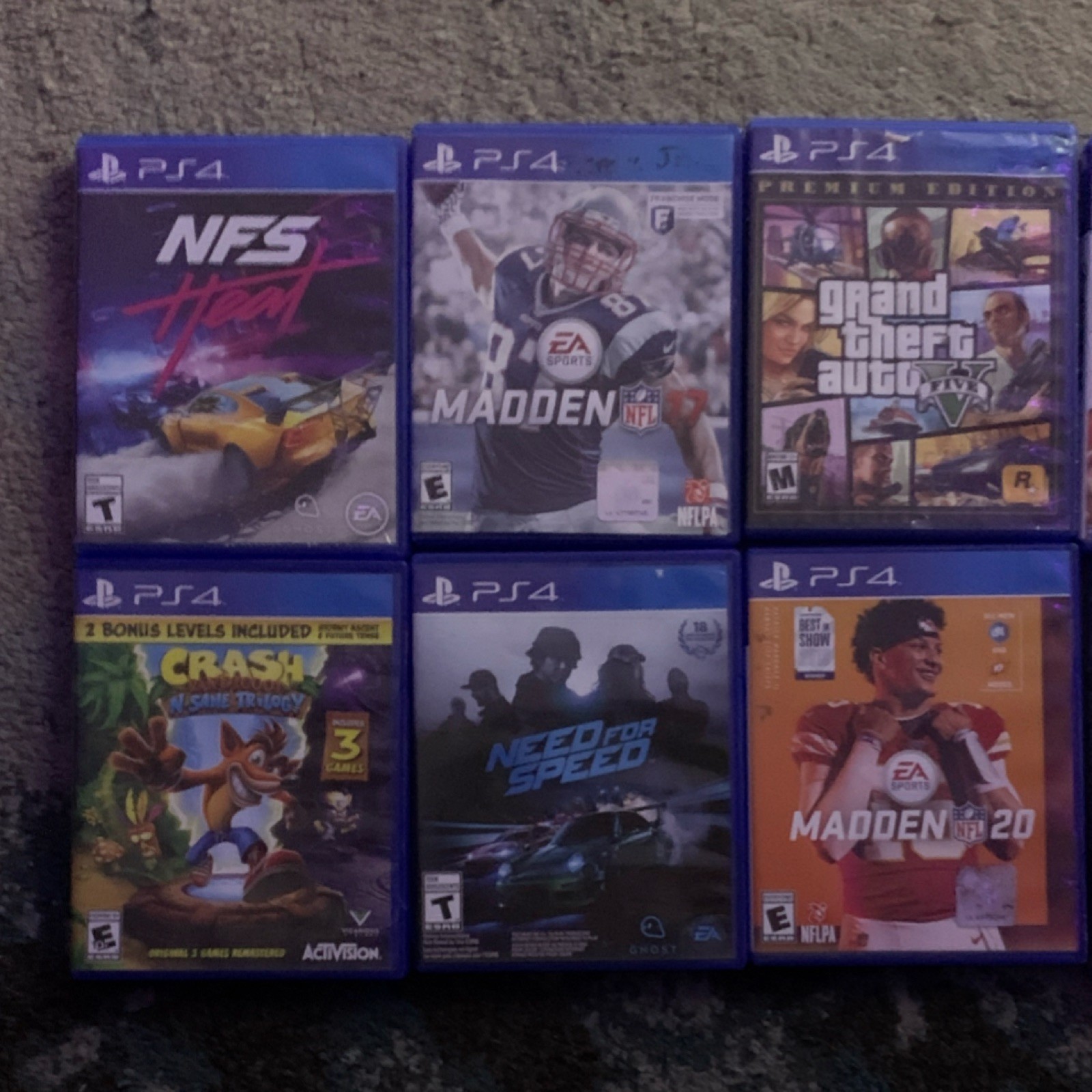 Sony PS4 Game Lot - Madden, GTA, NFS, Crash Bandicoot, Call of Duty