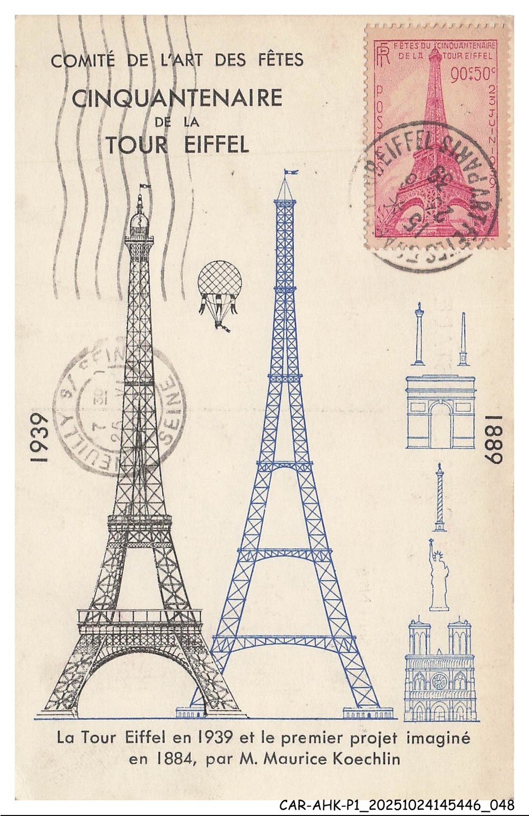 CAR AHKP1 0028 CARTES MAXIMUM - Committee Of the Art Fetes - Fiftieth