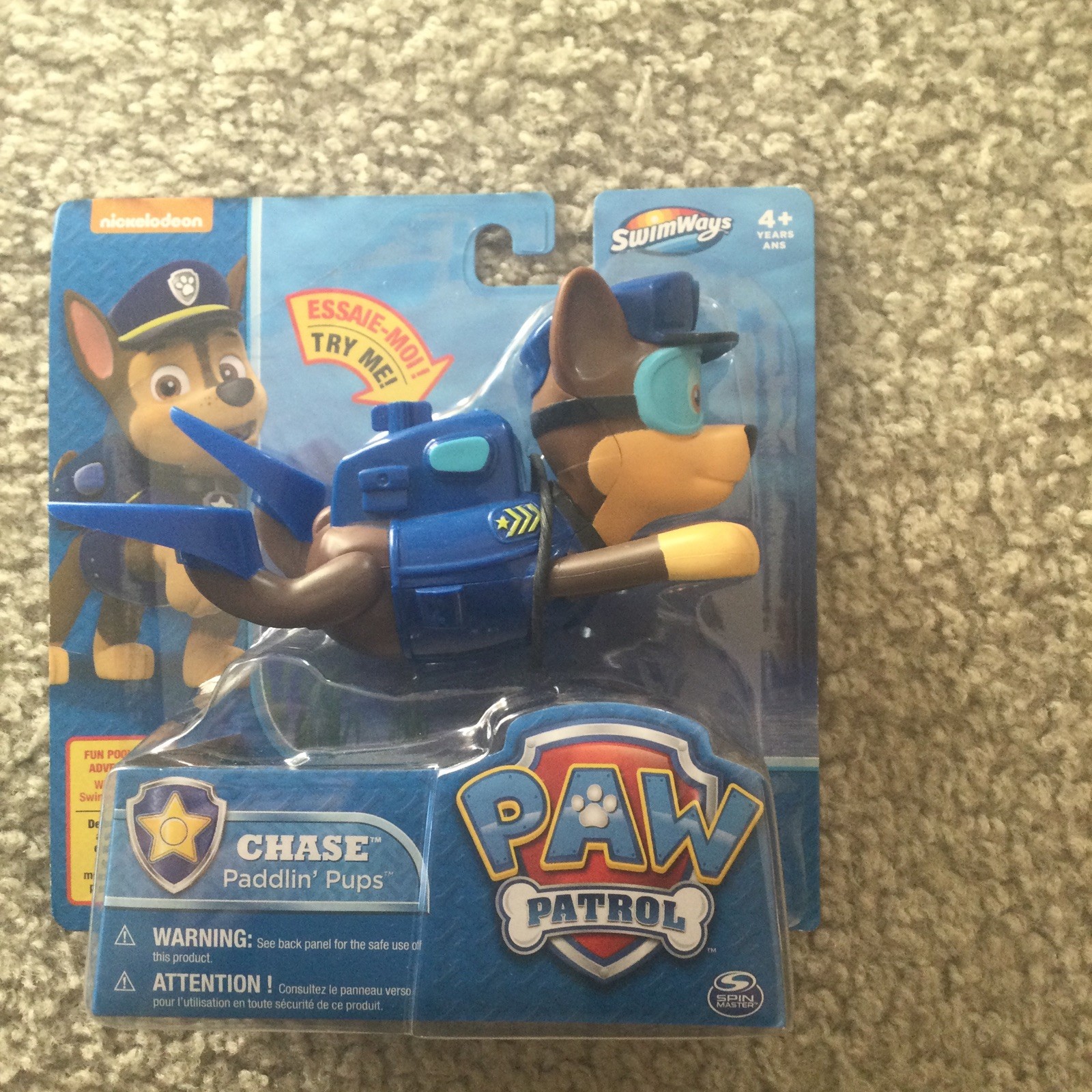 Swimways Paw Patrol Paddlin Pups Chase New Water Toy Bath Toy