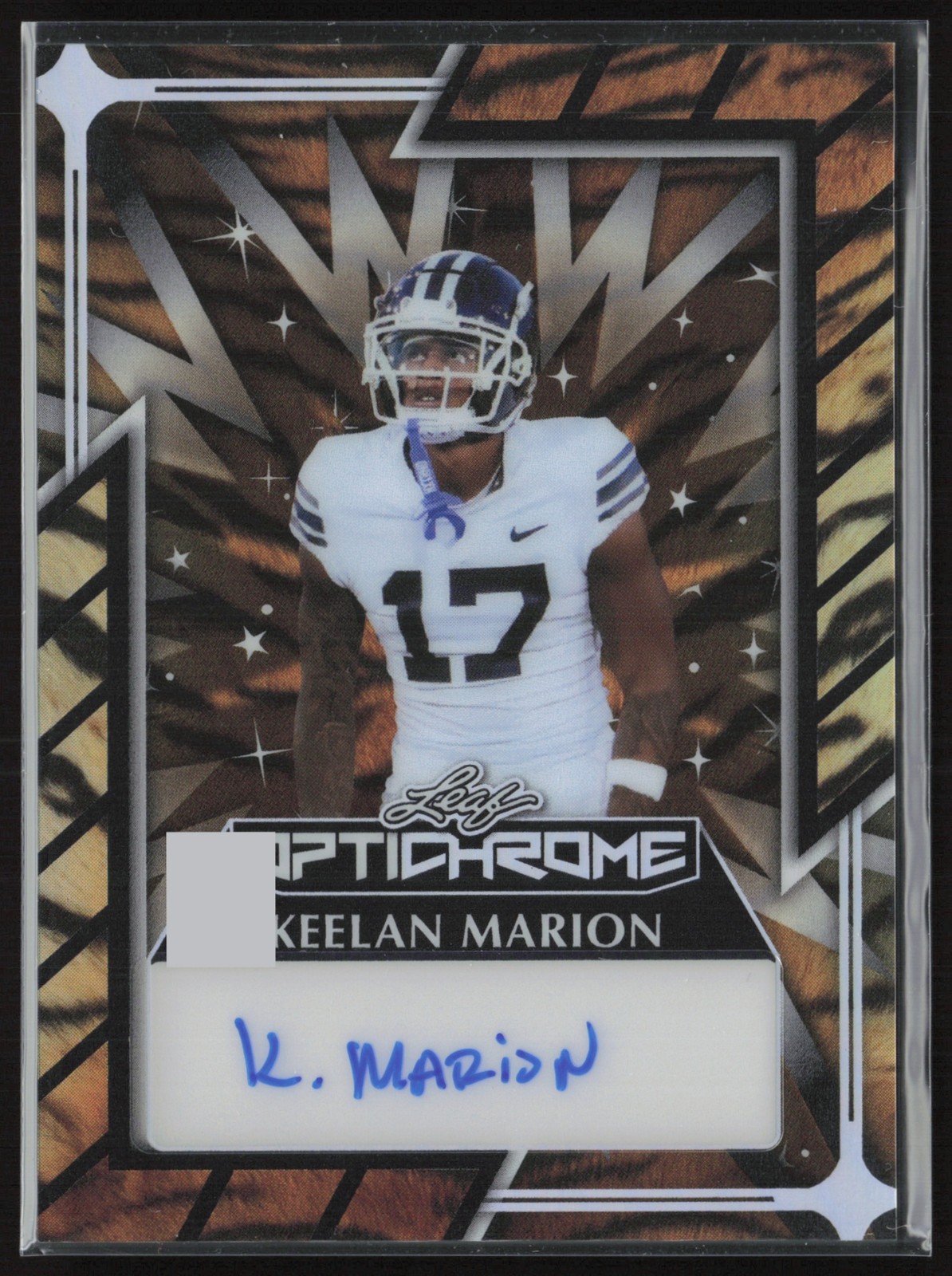 2024 Leaf Eclectic Keelan Marion Optichrome Prismatic Tiger /3 #O-KM1 Auto