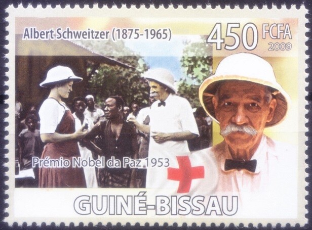 Guinea Bissau 2009 MNH, Red Cross, Albert Schweitzer Nobel Peace Winner   [B35]