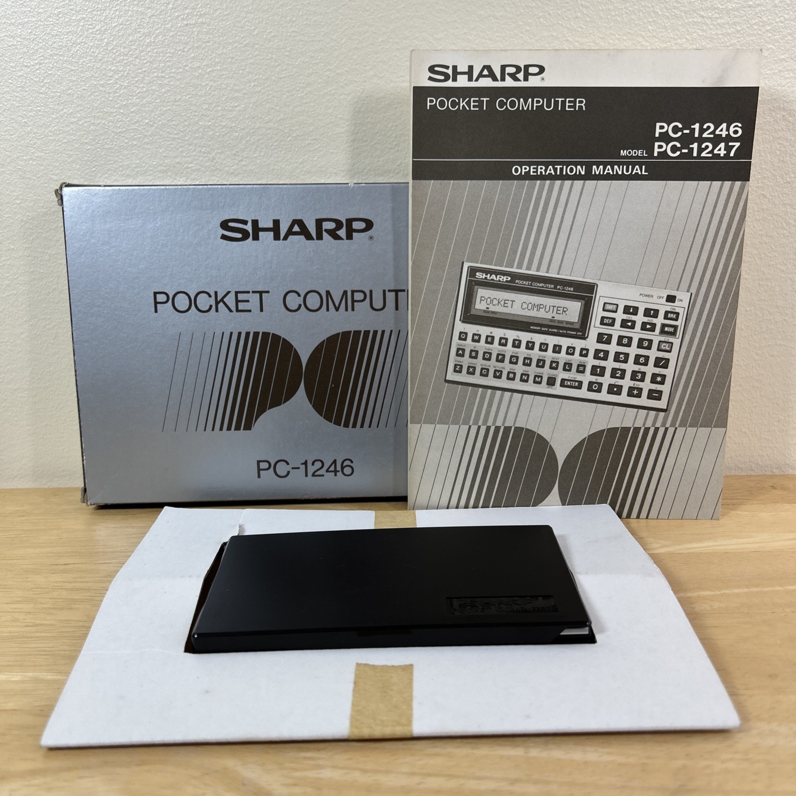Sharp PC-1246 PC Pocket Computer Vintage 1980s with Cover Set Made Japan - READ!