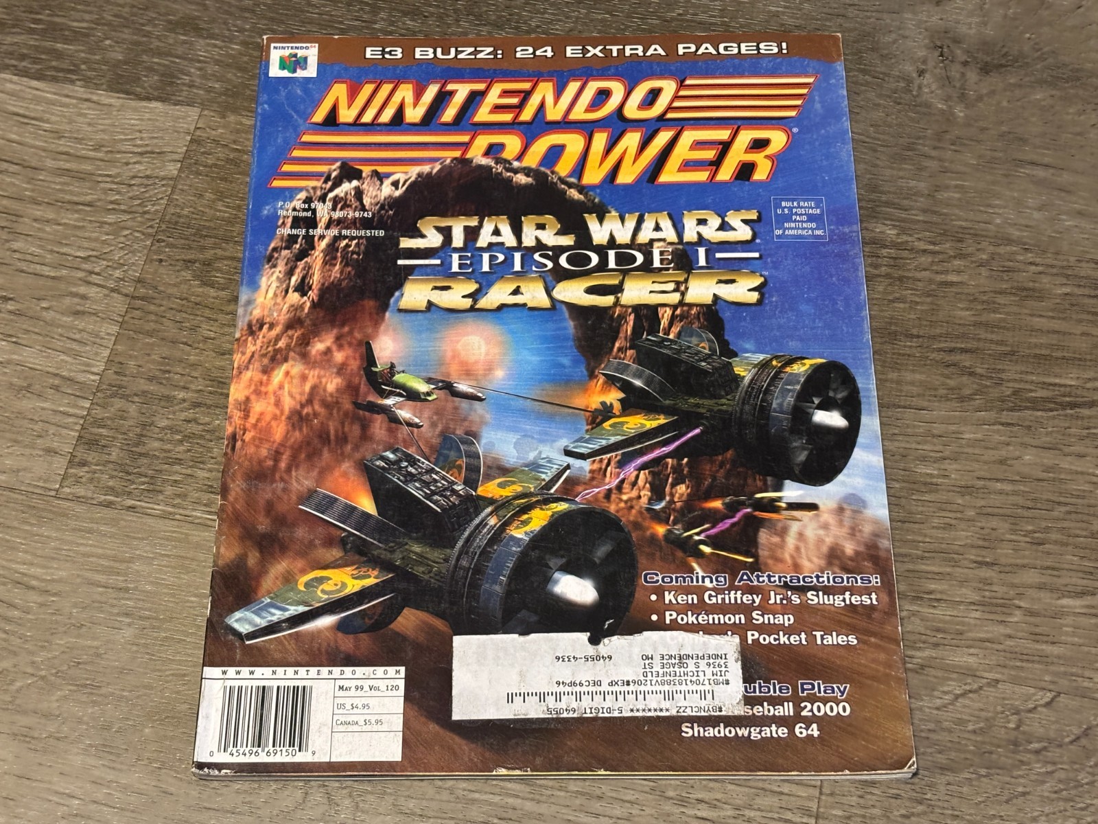 Nintendo Power Volume 120 Guide Book Magazine Star Wars Episode I Racer w/Poster