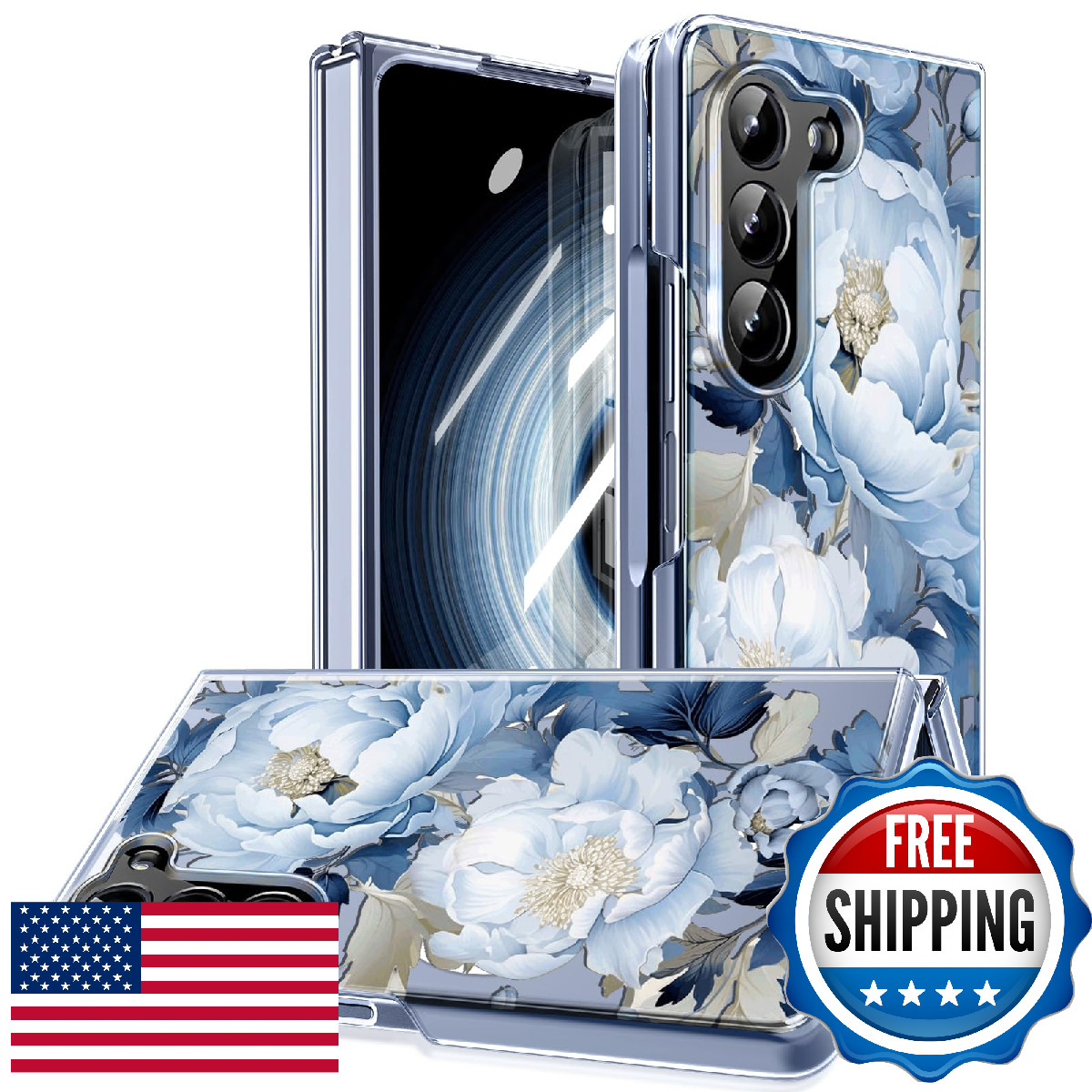 MIDIIUGCT Galaxy Z Fold5 Magnetic Case Built-in Magnet Wireless Charging Shockpr