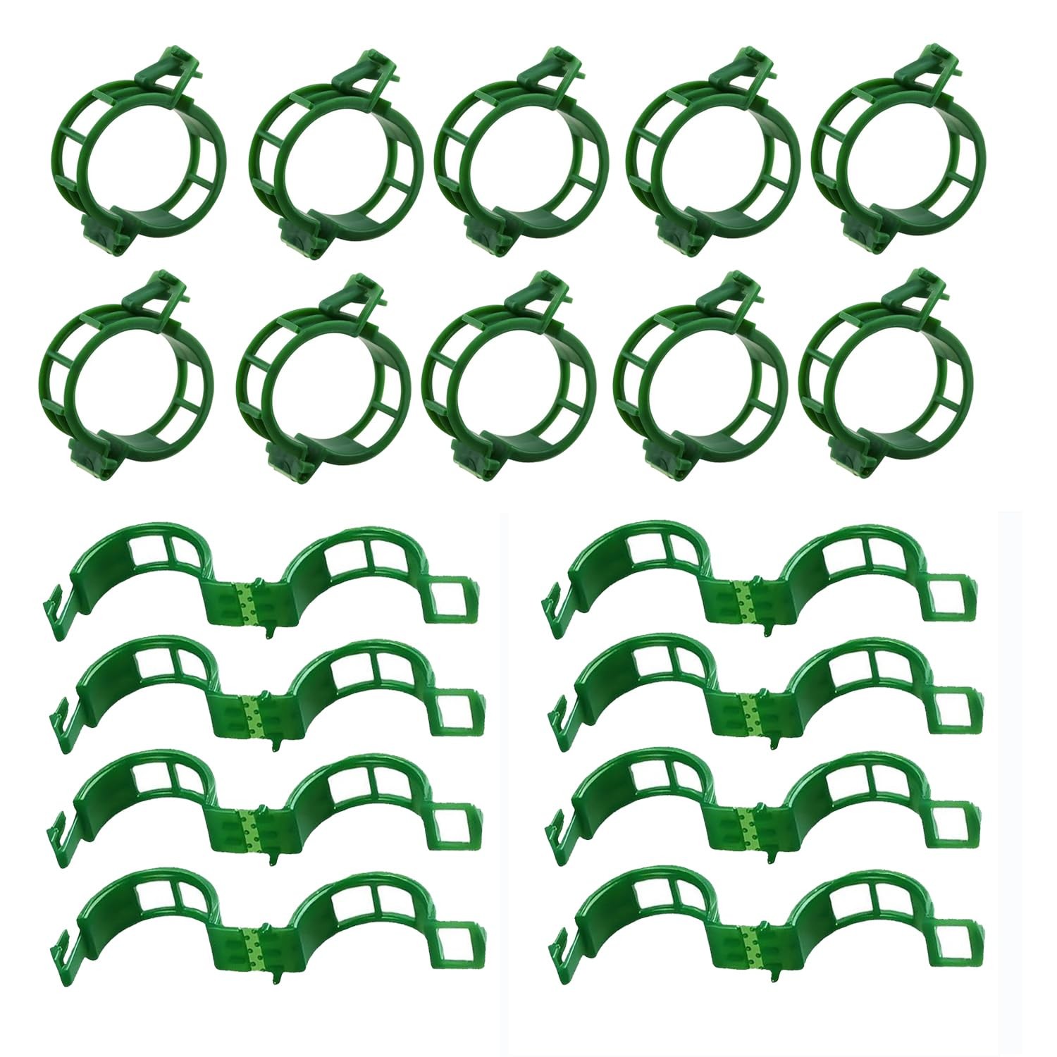 7Queen Plant Support Clips - Tomato for String Trellis, 100pcs Green 