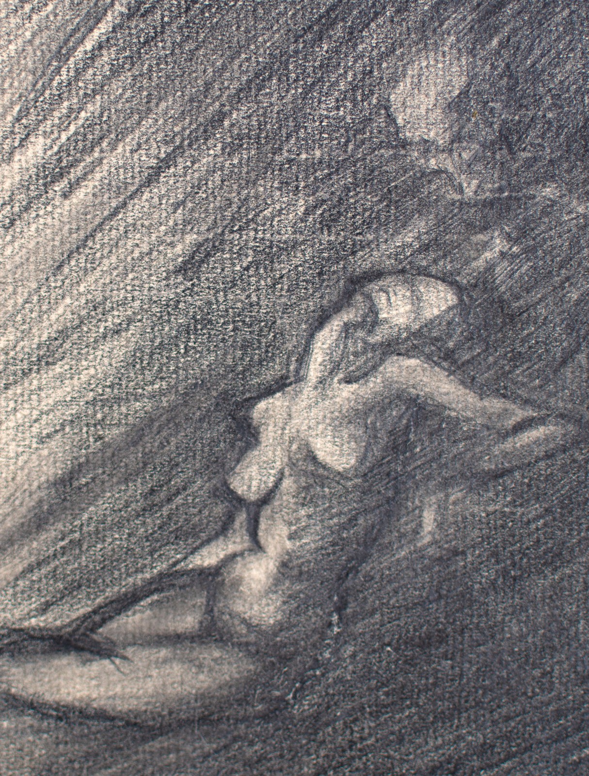 Female Nude Death Erotic Autograph Signed Drawing Circa 1900