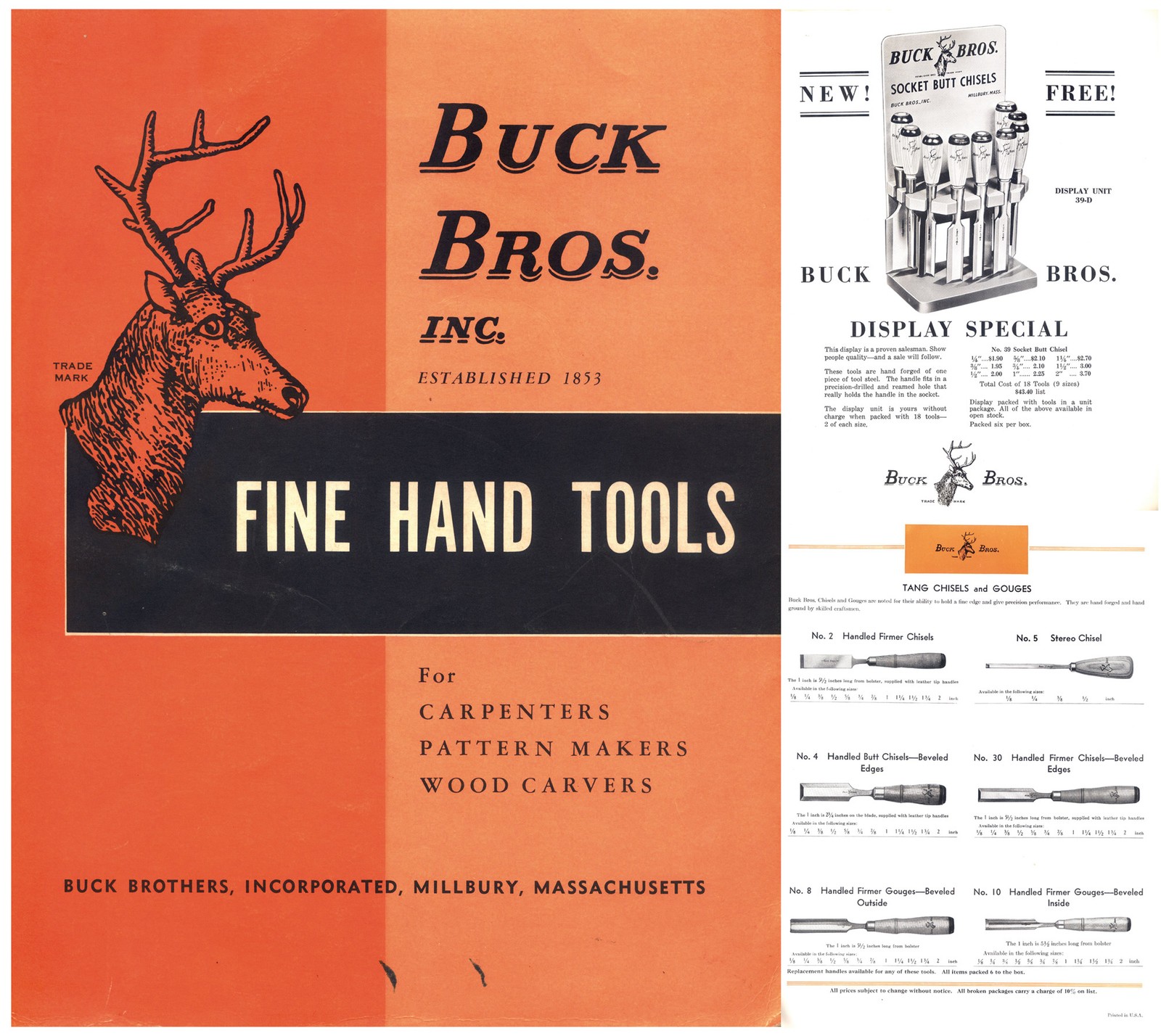 Buck Brothers, Millbury, Mass. - 1956 General Line Catalog - 26 Pages