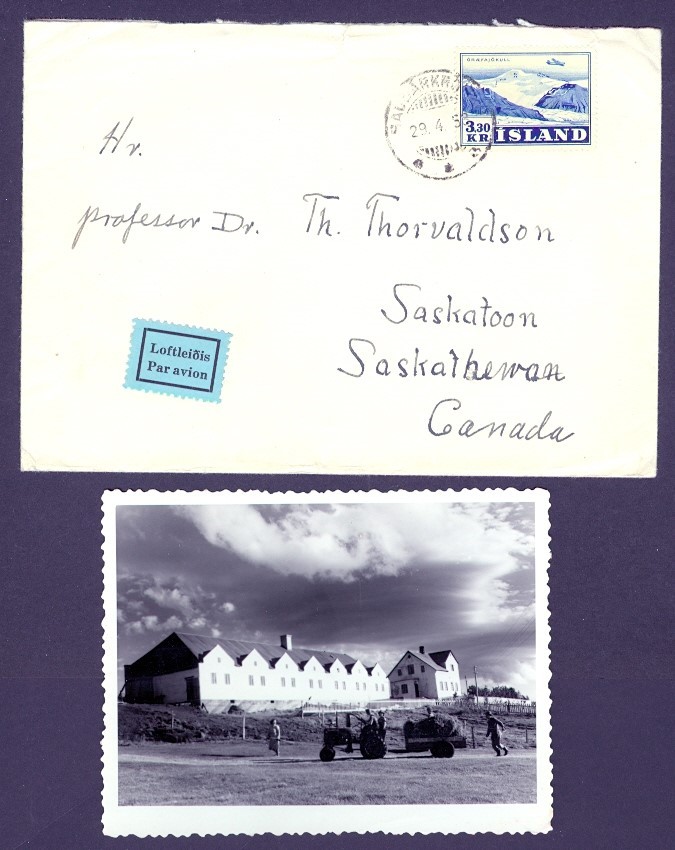 ICELAND #C29 SINGLE AIR TO CANADA w/ENCLOSURE