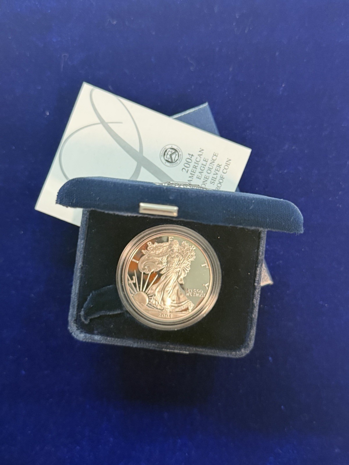 2004 W Proof Silver American Eagle Coin w/ OGP & COA