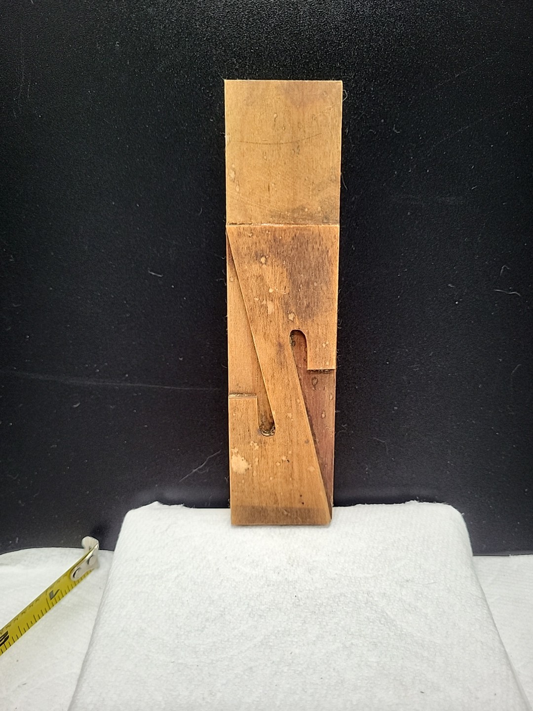 Vintage Letterpress WOOD LETTER Z PRINT TYPE Printing Print 6" Block Newspaper 