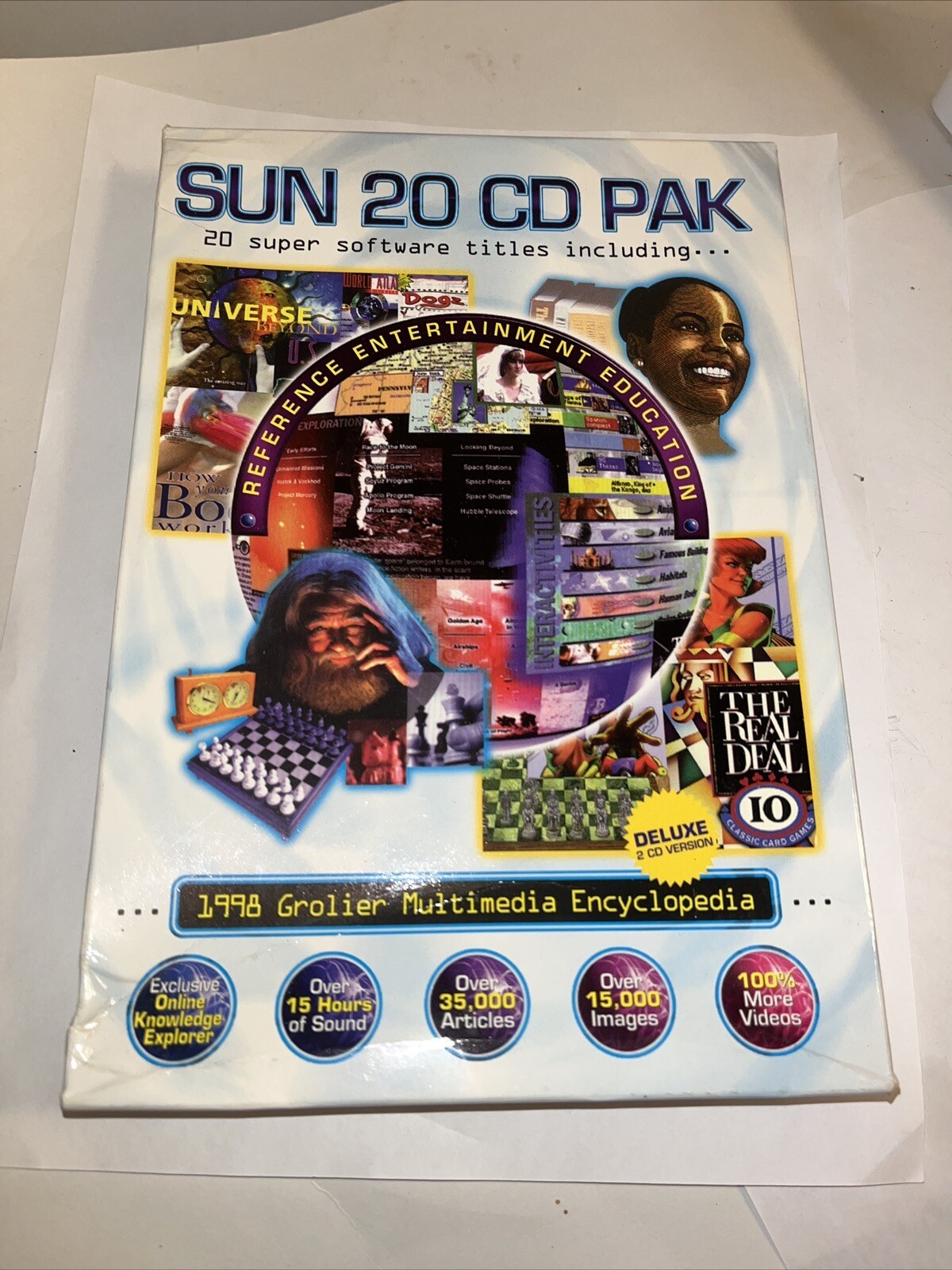 1998 Grolier Multimedia Encyclopedia PC Windows 98/95/NT Mindscape Sealed New