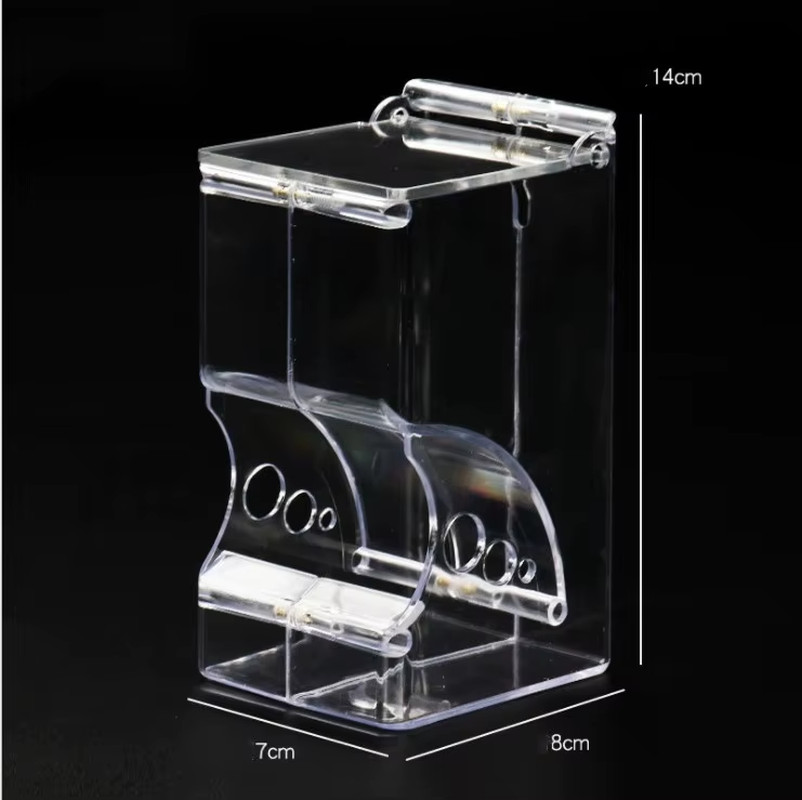 Hamster Rabbit Food Dispenser Feeder Plastic Clear Automatic Pet Feeder for Hams