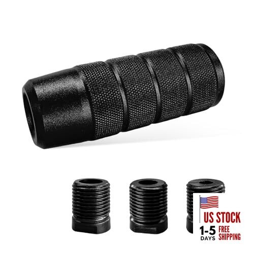 Car Shifter Knob, Aluminum Alloy Cool Car Gear Lever Stick Shifter Handle Black