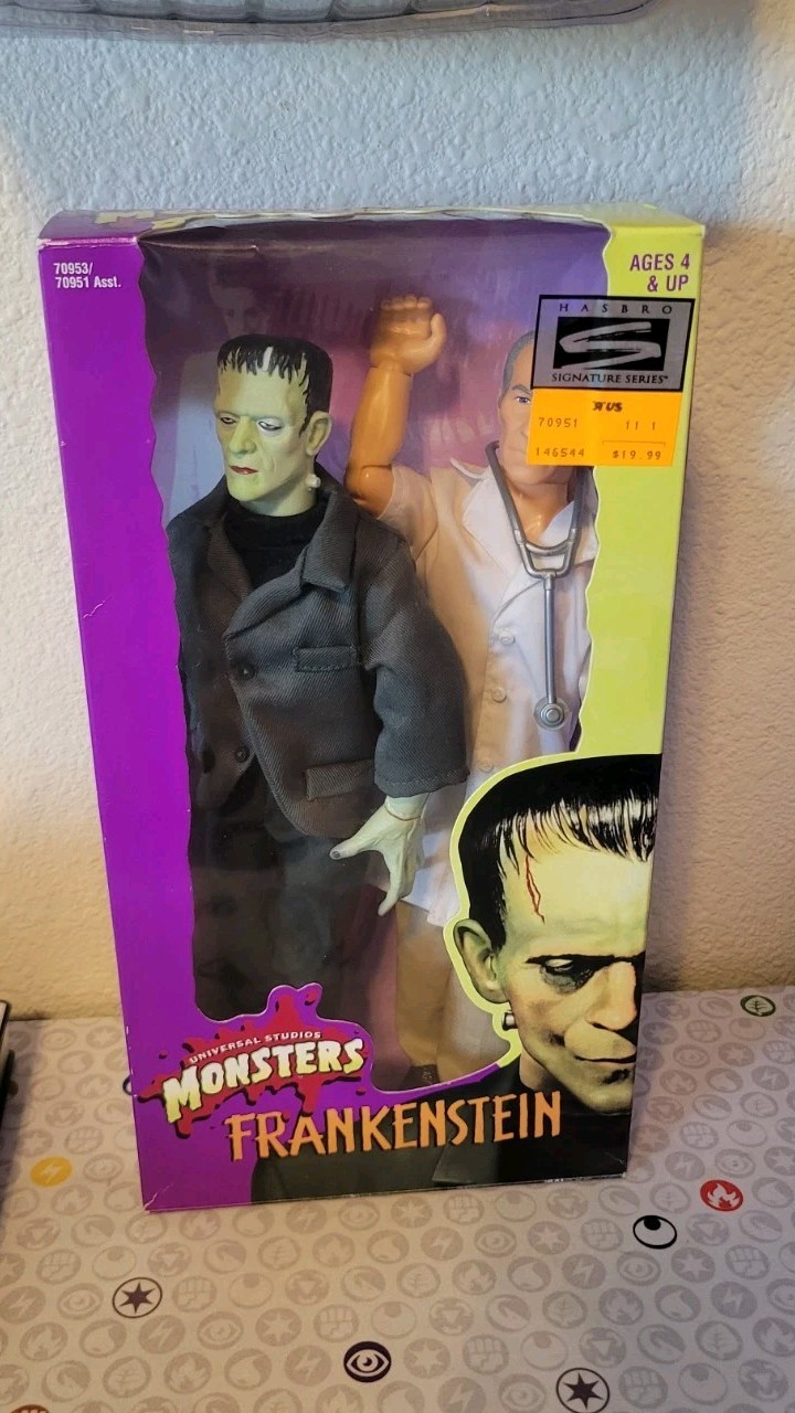 NEW UNIVERSAL MONSTER FRANKENSTEIN & DOCTOR HASBRO SIGNATURE SERIES 1998 12"BOTH