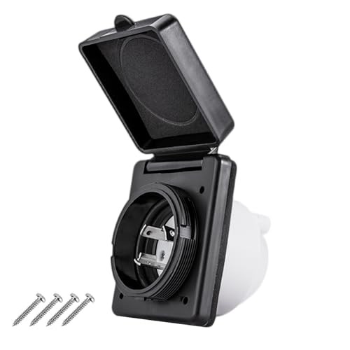 30 AMP Twist Lock RV Shore Power Inlet 125V/120V,RV Shore Power 30 Amp black