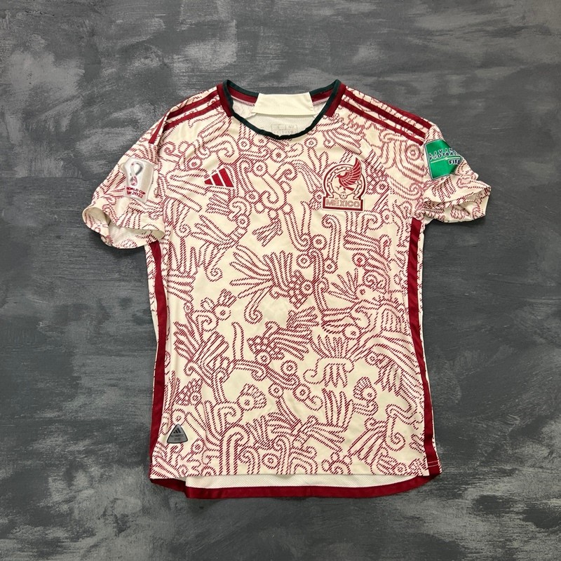 Mexico Adidas World Cup Soccer Jersey Mens Medium Red 2022 Qatar