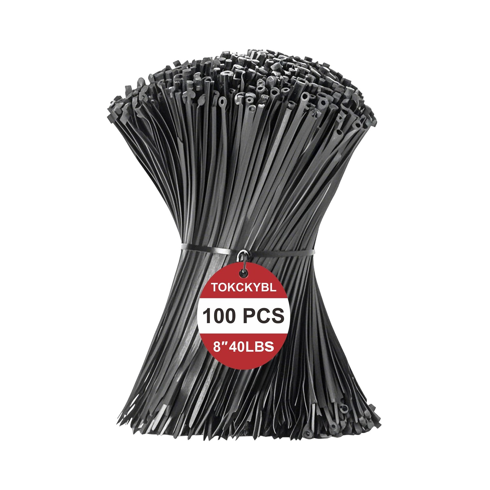 8 Inch Zip Ties (100 Pack) – Heavy Duty 40lbs Tensile Strength, UV Resistant ...
