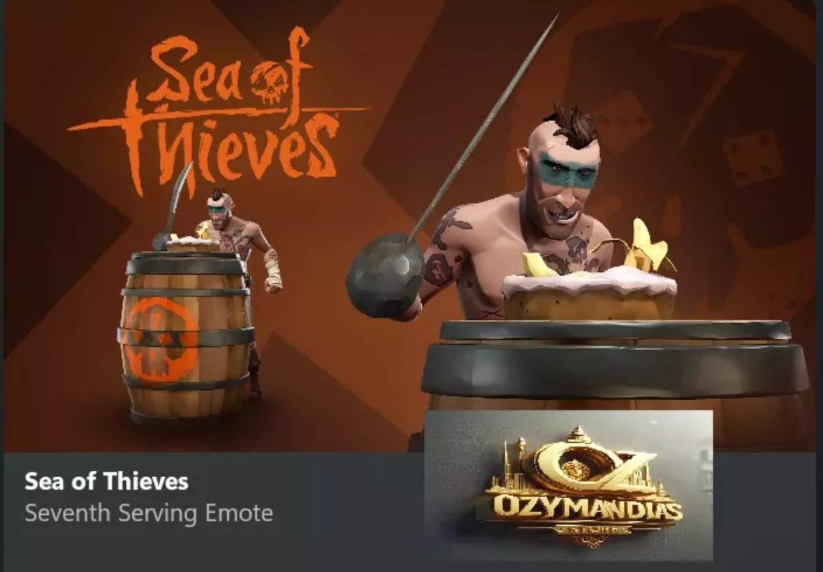 Sea of Thieves Seventh Serving Emote 2025 Exclusive Xbox MESSAGE DELIVERY