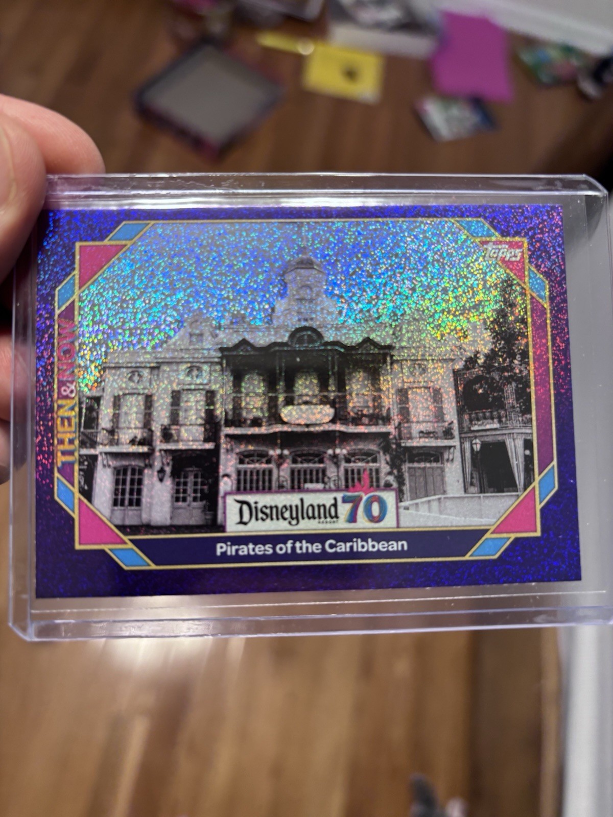 Topps Disneyland 70th Anniversary Pirates Of The Caribbean #71 Purple Glitter