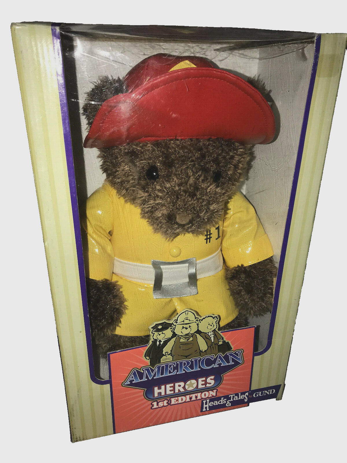 Gund American Heroes 1ST Edition Unsung Heroes "FIREMAN FIREFIGHTER " Plush Bear