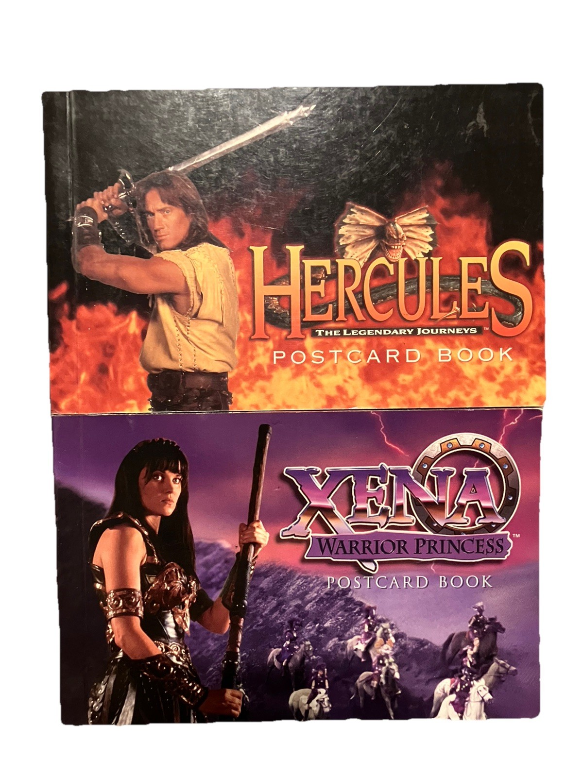Xena and Hercules 2 Postcard Book Lot Harper photo Cards VINTAGE Complete—Lucy